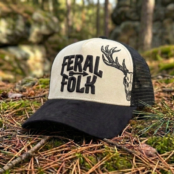 Drop 002: Skull "Stag" Trucker - Tundra Stone